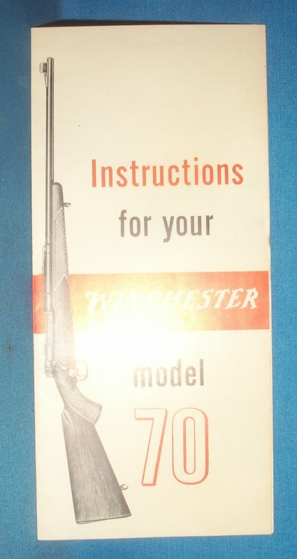 WINCHESTER MODEL 70 INSTRUCTION MANUAL C240E