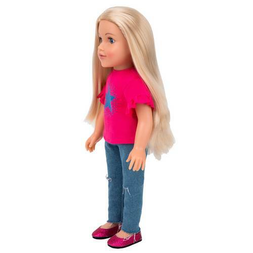 Designafriend Lucie Doll Blonde Hair with Star T-shirt Outfit - Bild 3 von 5