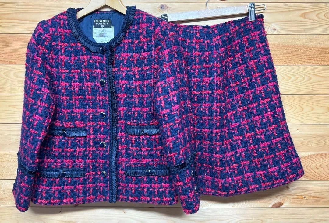CHANEL Tweed Blue Suits & Suit Separates for Women for sale | eBay