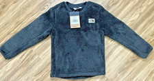 The North Face Sweater Youth XS Long Sleeve Fleece Campshire Crew Asphalt Gray