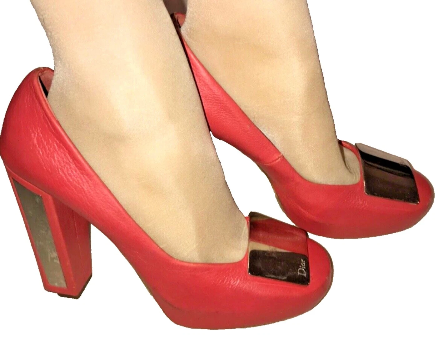 Escarpins classiques CHRISTIAN DIOR PLATEFORME TALONS MIROIRS ROUGES TAILLE 38