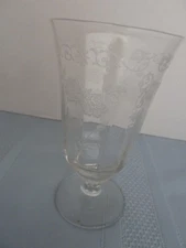 Fostoria Etched Midnight Rose Elegant 6" Tall Footed Ice Tea Glass(s)