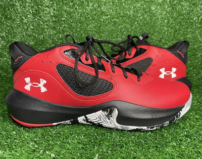 Under Armour Lockdown 6 Basketball Shoes Men's 11 Red/Black Sneakers 3025616-600
