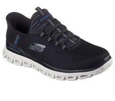 Skechers Slip On Shoe For Men Glide-Step Noxus Stretch Lace in Black, 5.5-13