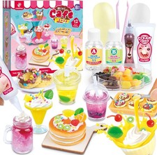 Miniature Food Toys Set, DIY Resin Play, Pretend Kitchen Play, Ages 8-13,