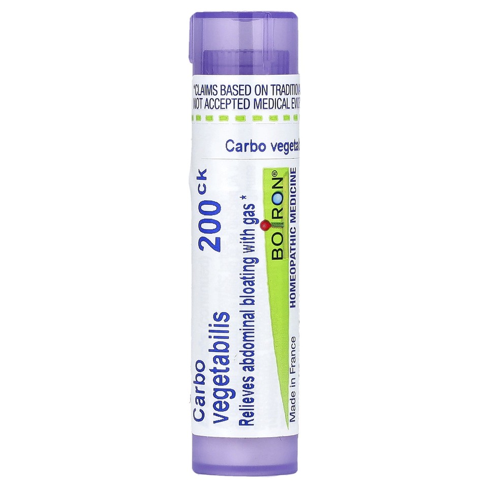 Carbo Vegetabilis, 200CK, Bloat & Gas Relief, Approx 80 Pellets