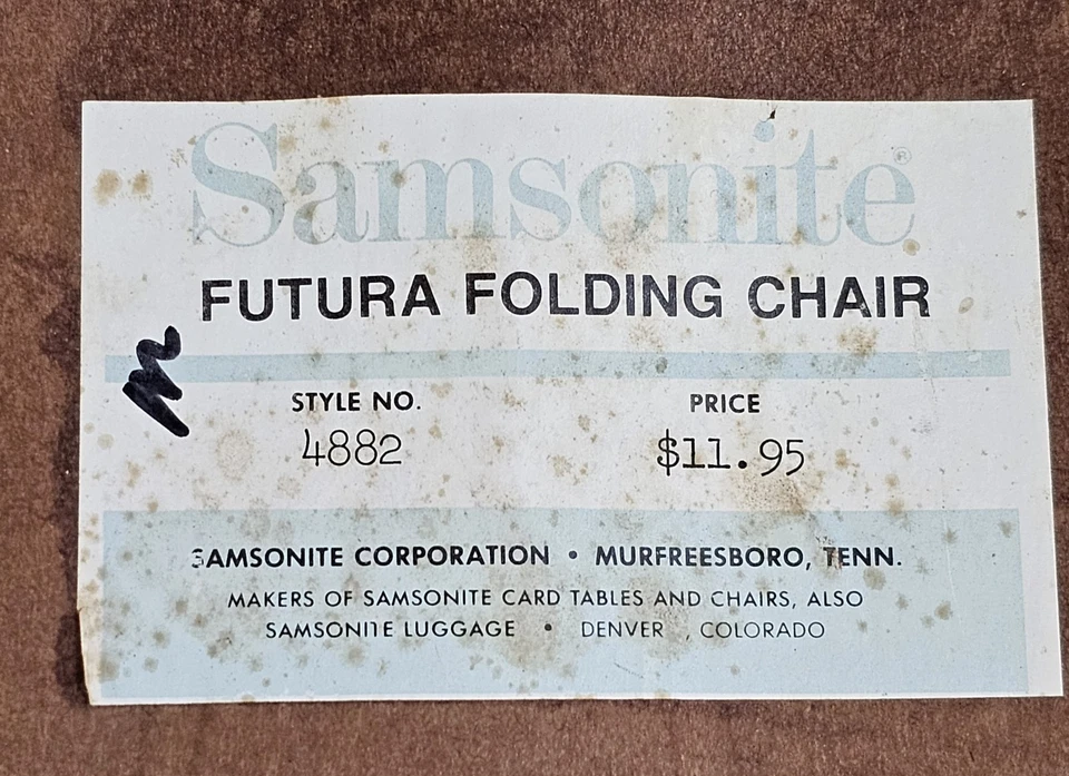 RARO Juego De 4 Sillas Plegables Samsonite Grano Madera Marrón Años 60 MCM EN MUY BUENA CONDICIÓN Foto 2 de 4