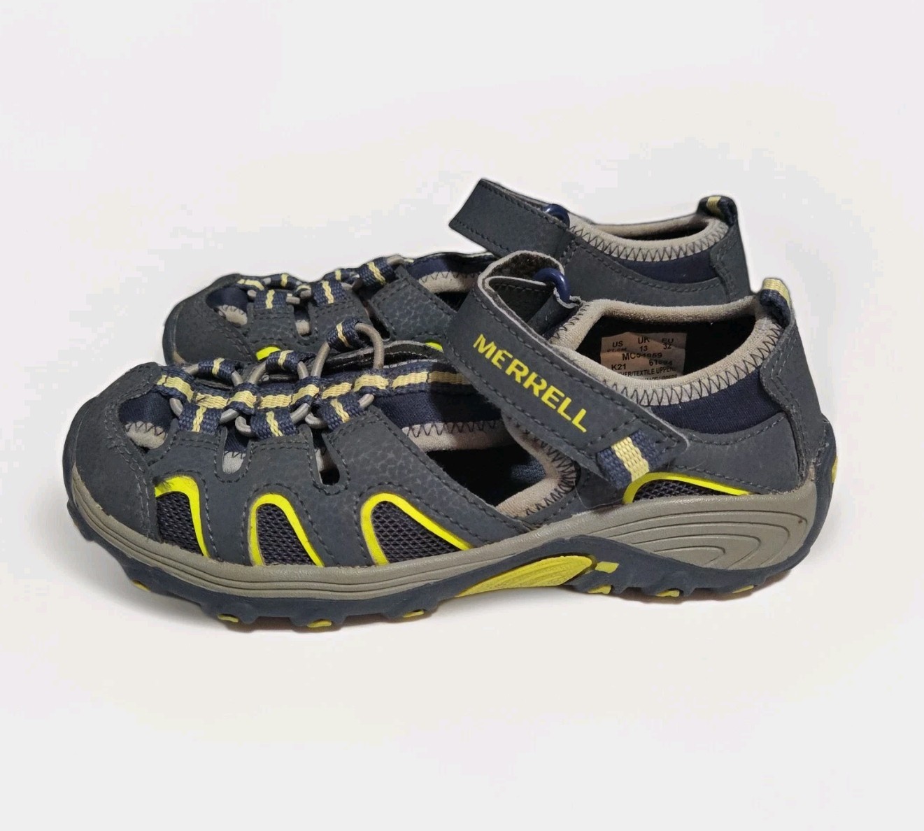 Merrell Kids Hydro H2O sandalo escursionista giovane 1 M blu grigio punta chiusa sport escursionismo
