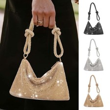 Rhinestone Shoulder Bag, Sparkly Crystal Evening Purse for Prom Wedding Party