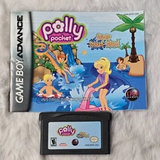 Polly Pocket: Super Splash Island Nintendo Game Boy Advance Cartridge and Manual
