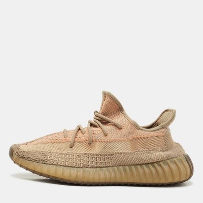 Yeezy x Adidas Brown Knit Fabric Boost 350 V2 Sand Taupe Sneaker Gr 44 23