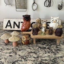 Owls - Lot Of 12 Various Owl Figurines & Owl ...