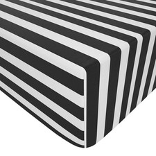 NTBAY 100 Brushed Microfiber Striped 28x52 Inch Pack of 1 , Black and White