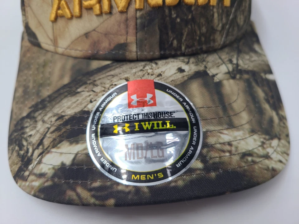Under Armour Camuflaje Flex Ajustado (Parece S-M) Gorra Poliéster Papá Hombres Mujeres Marrón Foto 3 de 4