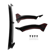 Front Bumper Lip Splitter Spoiler Chin Carbon Style For Tesla Model Y 2020-2024