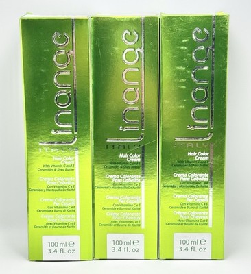 Linange Italy Permanent Hair Color Cream - 6.37 Dark Almond Blond - (3 Pack)