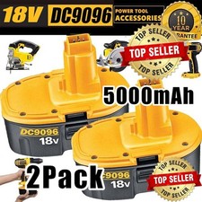2 PACK 18V Replacement For Dewalt 18 VOLT DC9096 DC9098 Ni-MH Battery DC9099