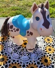 1992 Cabbage Patch Kids Crimp 'N Curl Pinto Pony Blue Saddle Hasbro VTG CPK