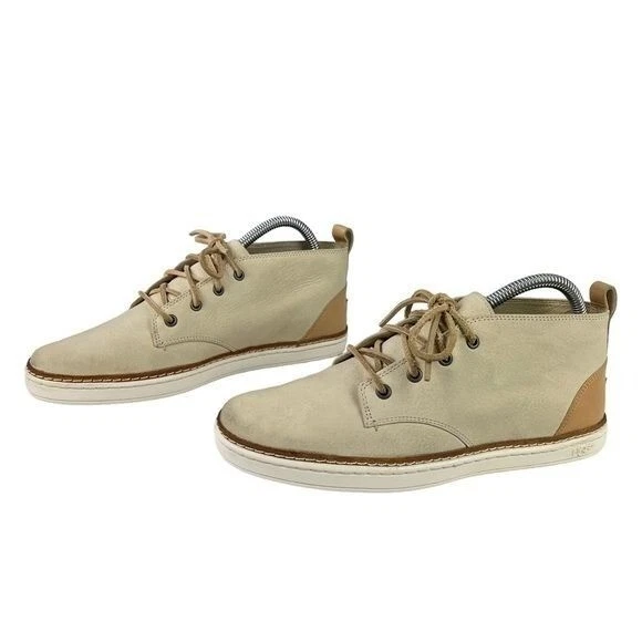 Botas UGG Kallisto Mujer Talla 8 Beige Cuero Zapatilla Botín Foto 3 de 4