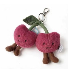 Jellycat Amuseables Cherries Plush Keychain Bag Charm Cute Soft Toy Gift NWT