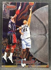 1997-98 Bowman's Best #106 Tim Duncan RC Rookie Card San Antonio Spurs HOF. rookie card picture