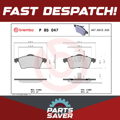 Brake Pads Set fits VW TRANSPORTER Mk4 2.5 Front 96 to 99 Brembo 7D0698151 New