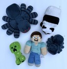 Minecraft Plush Bundle Genuine Jinx Mojang Soft Toys Steve Creeper Spider Panda