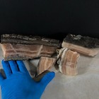 5.67lbs 4pcs  Banded Calcite Crystal Mineral Slab Stone Rough Rock QXT-6 — photo 1