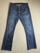 Pantalones de mezclilla vaqueros Levi's 527 para hombre 32x30 Bootcut lavado oscuro azul americano