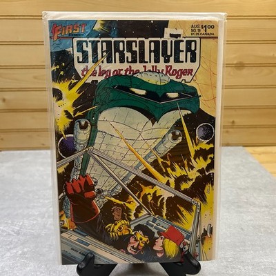 First Comics STARSLAYER #19 1983 FN/VF John Ostrander Log of the Jolly Roger