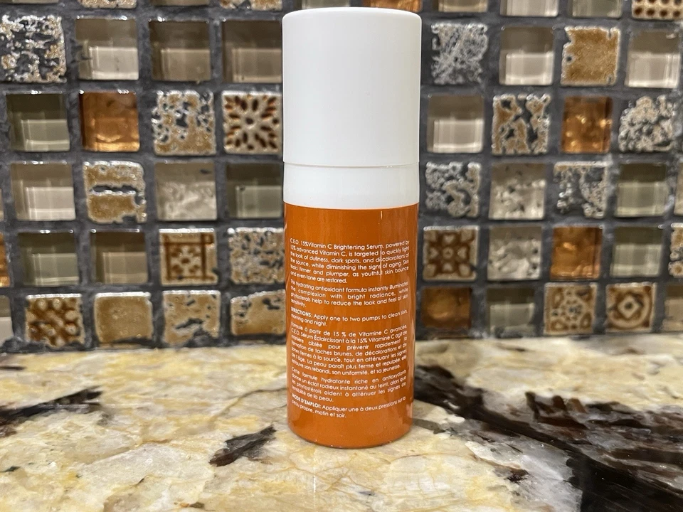 Paquete 2 Sunday Riley CEO 15% Vitamina C Suero Iluminador 0.27 OZ ea- 0.54 OZ Tot Foto 3 de 4