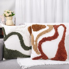 Set of 2 Boho Decorative Throw Pillow Covers 18x18 Inch