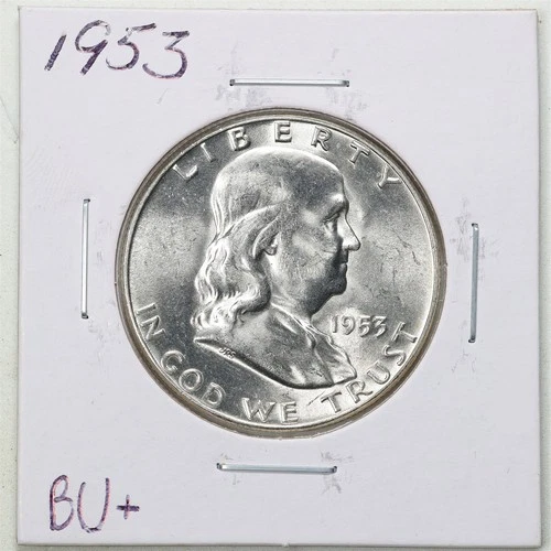 1953 50C Franklin Half Dollar in BU+ Condition #6463