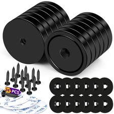 TRYMAG 150Lbs Rare Earth 12 Pack Strong Neodymium Cup Magnets with 150LBS