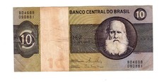 Brazil BRAZIL Billet 10 Cruzeiros ND 1974 P193 GOOD CONDITION