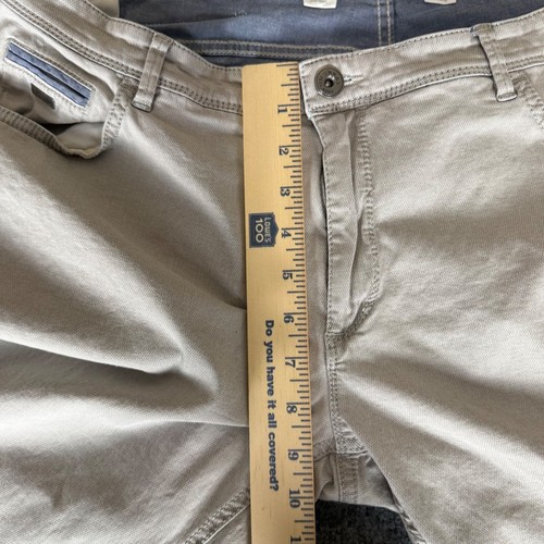 Brax Chuck Pants Mens 38x32 (Fits 36x31) Gray Stretch Chino Casual Modern Fit - Picture 9 of 12