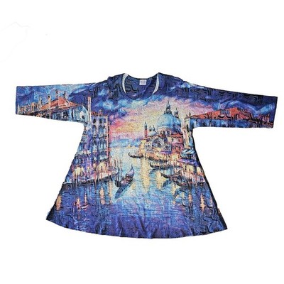 Et Lois Artistic Venice Scene Long Sleeve Tunic