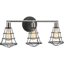 Progress Lighting P300030 Gauge 3 Light 25-1/8"W Bathroom Vanity - Grey