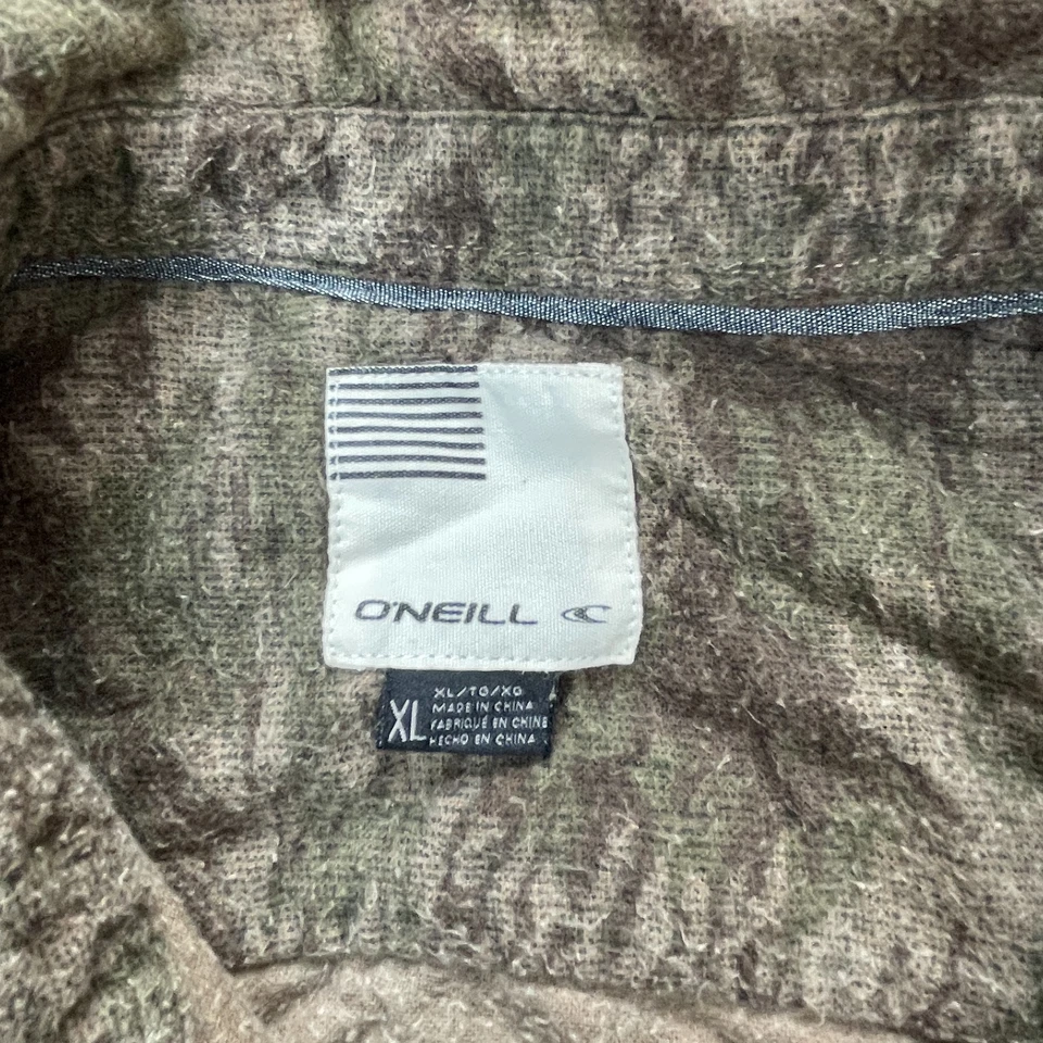 Camisa O Neill Para Hombres Extra Grande Marrón Camuflaje Algodón Abotonada Camping Caza Equipo Foto 3 de 4