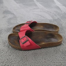 Birkenstock Madrid Sandals Womens Size 8 EU 39 Pink Slide Cork Footbed Comfort