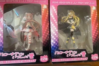Vocaloid Lily & Nekomura Iroha Figure Set 2 Hello Kitty to Issho Japan Rare