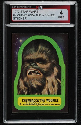 1977 Topps Star Wars Stickers #4 Chewbacca the Wookiee — KSA 4