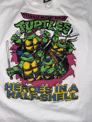Vintage 90’s Child's Size 10-12 T-Shirt Teenage Mutant Ninja Turtles - Picture 2 of 7
