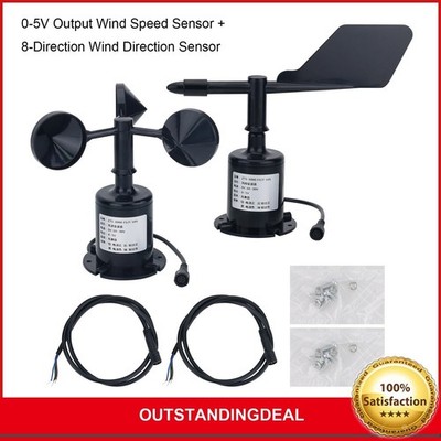 0-5V Output Wind Speed Sensor + 8-Direction Wind Direction Sensor for Agriculture /