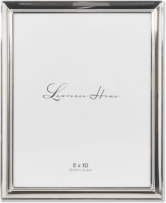 Lawrence Frames Strata Metal Picture Frame, 8X10, Silver