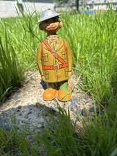 Circa 1930's J CHEIN Soldier DOUGHBOY WINDUP Tin Litho Walker Toy WORKS 