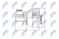 NTY Gelenksatz, Antriebswelle NPZ-FR-040