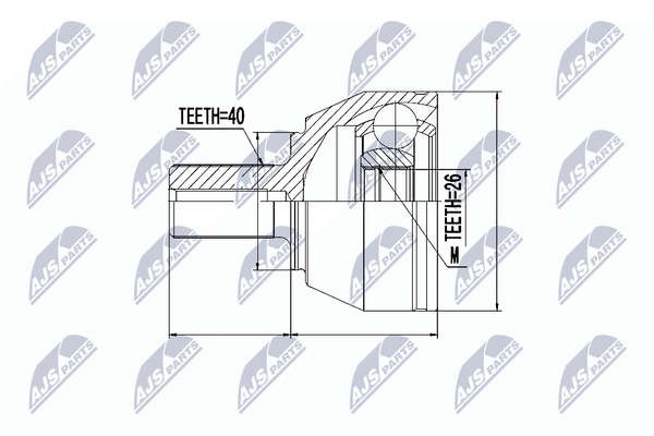 NTY Gelenksatz, Antriebswelle NPZ-FR-040-image