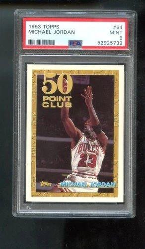 1993-94 Topps #64 Michael Jordan PSA 9 Graded Basketball Card 50 Point Club NBA