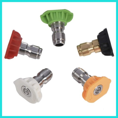 #ad 5pcs Pressure Washer Spray Nozzles 1 4 Quick Connection Spray Tip Set 4.0 GPM $19.95